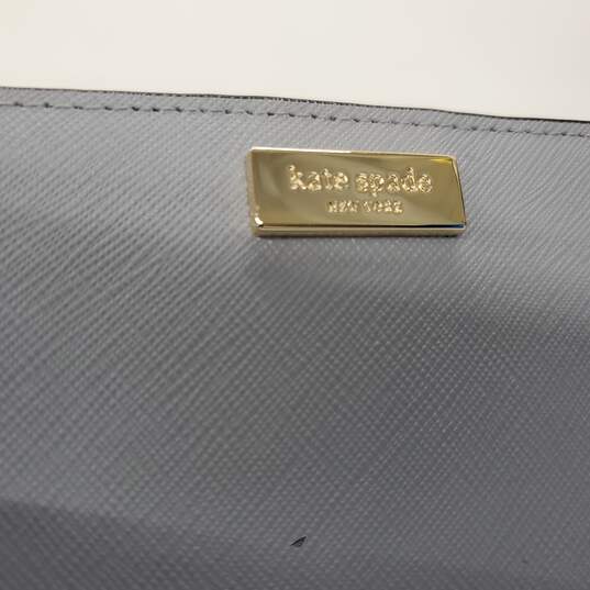 Kate Spade New York Gray Saffiano Leather Slim Clutch Wallet image number 2