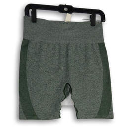 Womens Olive Flat Front Elastic Waist Pull-On Athletic Shorts Size Large