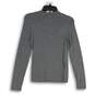 NWT Womens Gray Knitted Mock Neck Long Sleeve Cutout Front Pullover Sweater Sz S image number 2