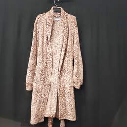 Nine West Women Pink Cheetah Soft Robe XL NWT