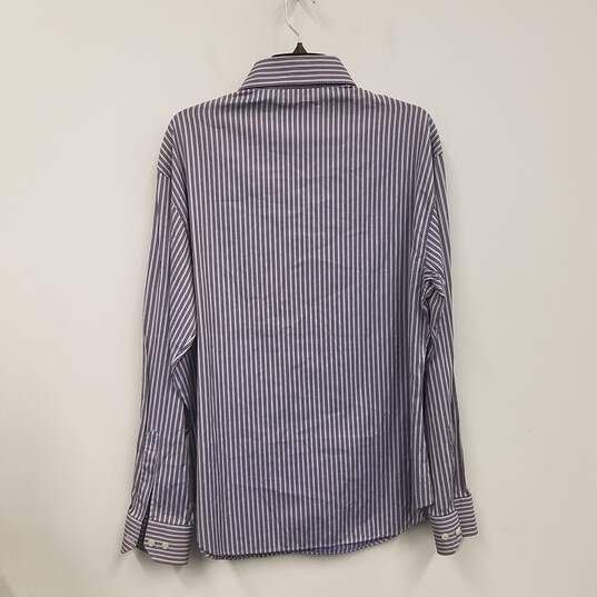 Mens Multicolor Striped Long Sleeve Collared Button Up Shirt Size 42/16 1/2 image number 2