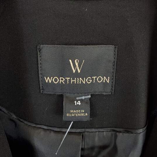 Worthington Women Black Blazer Sz 14 WT image number 3