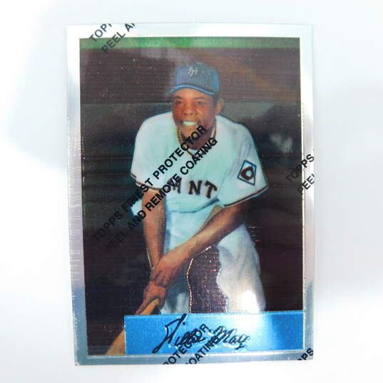 1997 Willie Mays Topps Reprints Finest (1954 Bowman) SF Giants image number 1