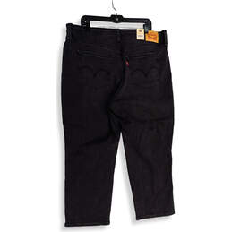 NWT Womens Gray Denim Medium Wash Distressed Wedgie Straight Jeans Size 20W alternative image