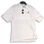 NWT Mens White Spread Collar Short Sleeve Olympic Polo Shirt Size XXL image number 1