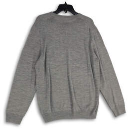 NWT Mens Gray Knitted Crew Neck Long Sleeve Pullover Sweater Size XL alternative image