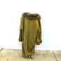 Vintage QMB 2 The Look Fur Lined & Trim Unisex Belted Trench Coat image number 3