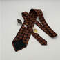 NWT Mens Orange Silk Four-In-Hand Adjustable Pointed Designer Neck Tie image number 2