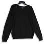 Womens Black Knitted Long Sleeve Round Neck Pullover Sweater Size XL image number 1