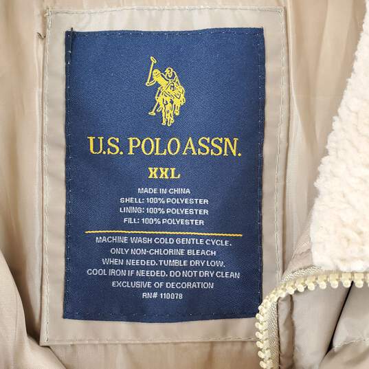U.S. Polo Assn Men's Tan Puffer Vest SZ XXL image number 2