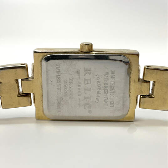 Designer Relic ZR33362 Gold-Tone Water Resistant Quartz Bracelet Wristwatch image number 4