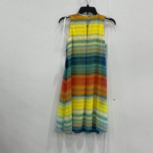 NWT Womens Multicolor Abstract Sleeveless Knee Length A-Line Dress Size 2 image number 2