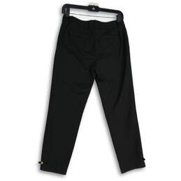 Womens Black Flat Front Slash Pocket Straight Leg Dress Pants Size 2 alternative image