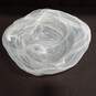 Large Hand Made Blue Swirl Glass Art Glass Centerpiece Bowl image number 2