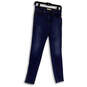 Womens Blue Denim Medium Wash Pockets Stretch Skinny Leg Jeans Size 26 image number 1