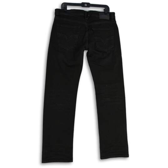 NWT Mens Black Denim Stretch Dark Wash Pockets Straight Leg Jeans Size 33W 32L image number 2