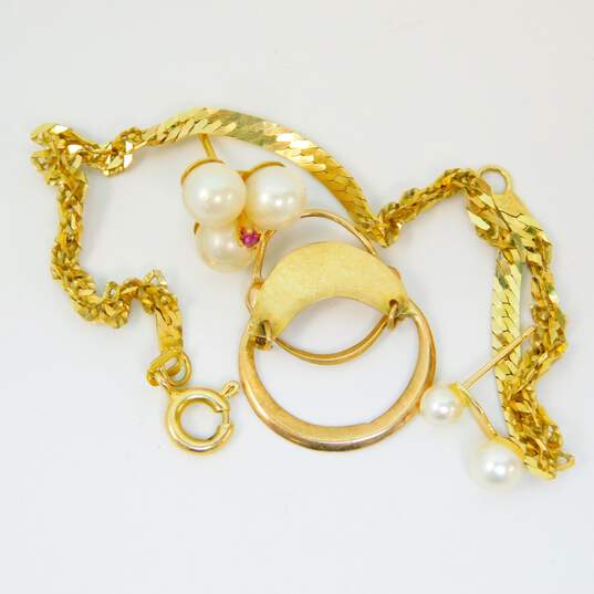 14K Gold Scrap and Stones 4.8g image number 4