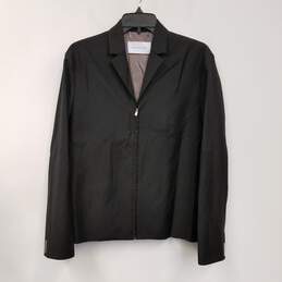 Blanc de Noirs Mens Black Long Sleeve Collared Full Zip Jacket Size 2