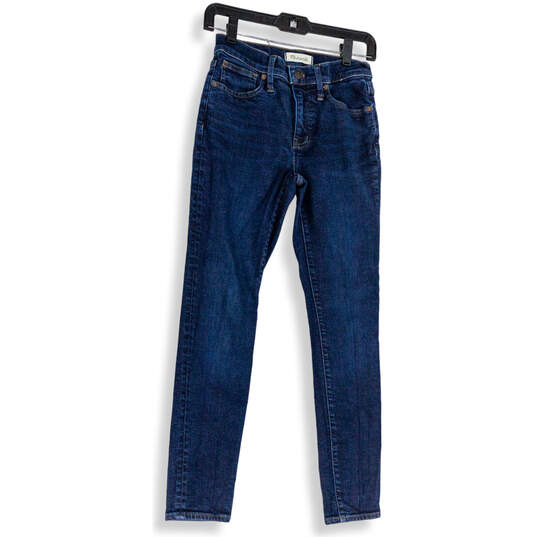 Womens Blue Denim Stretch Medium Wash Pockets Skinny Leg Jeans Size 25 image number 1