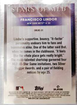 2022 Francisco Lindor Topps Chrome Stars of MLB New York Mets alternative image