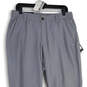 NWT Mens Gray Flat Front Slash Pocket Straight Leg Chino Pants Size 34/36 image number 3