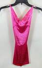 Windsor Women Pink Rhinestone Mini Lace Up Dress XS image number 1