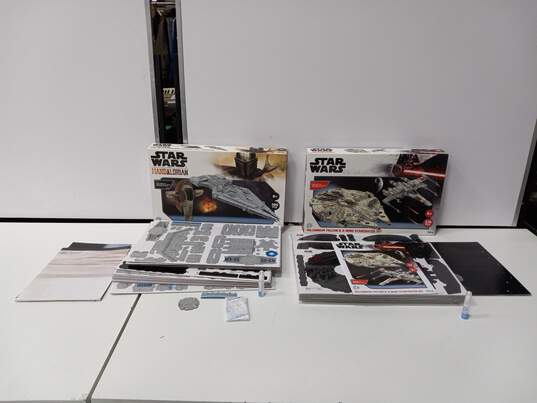 Star Wars 4D Model Kit of the Millennium Falcon & X-Wing Starfighter w/Box image number 1