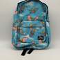 Womens Blue Flying Dumbo Printed Adjustable Strap Outer Pockets Backpack image number 1