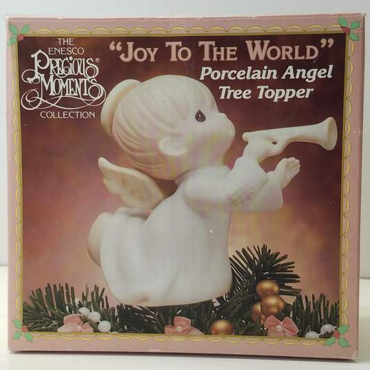 Precious Moments Joy To The World Porcelain Angel Tree Topper 1991 IOB image number 1