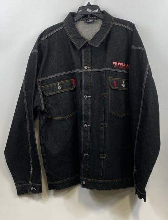 US Polo Assn Black Jean Jacket - Size XXL image number 1
