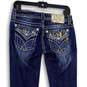 NWT Womens Blue Denim Medium Wash Embellished Bootcut Leg Jeans Size 26 image number 4