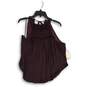 NWT Free People Womens Dark Purple Smocked Halter Neck My Oh My Tank Top Size XS image number 1