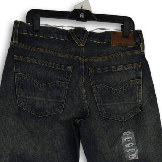 NWT Mens Gray Denim Medium Wash 5-Pocket Design Straight Leg Jeans Sz 32x30 image number 4