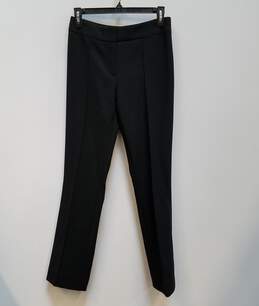 Womens Black Pleated Front Straight Leg Formal Dress Pants Size 34