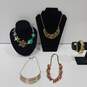 Gold & Warm Tones Costume Jewelry Collection Assorted 6pc Lot image number 1