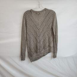 BCBGMAXAZRIA Kemp Metallic Open Knit Pullover Sweater WM Size S NWT alternative image