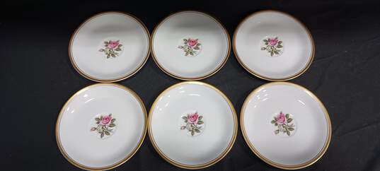 6 Noritake Rose Pattern China Bread Plates image number 2
