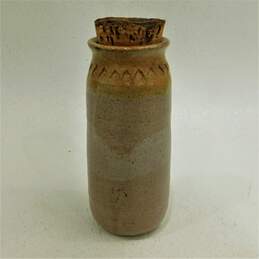 Vintage Pottery Vase with Cork Topper alternative image