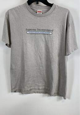 SUPREME Gray T-shirt - Size Medium alternative image