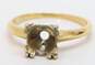 14K Yellow Gold Ring Setting For Round Solitaire Stone 2.0g image number 4