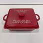 Personal Creations Red 'Made with Love' 3 Qt Ceramic Baking Dish image number 1