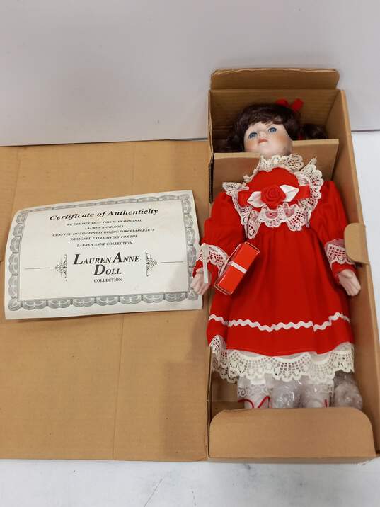 Lauren Ann Porcelain Doll In Box w/ Certification Paperwork image number 1