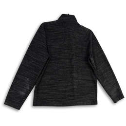 Womens Gray Heather Long Sleeve Mock Neck 1/4 Zip Pullover Sweatshirt Sz M alternative image