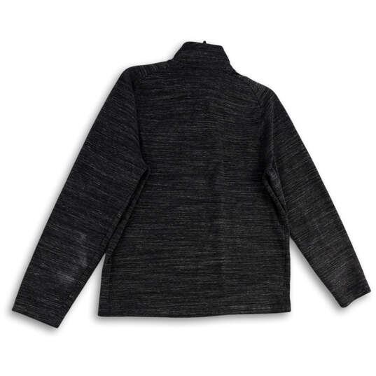Womens Gray Heather Long Sleeve Mock Neck 1/4 Zip Pullover Sweatshirt Sz M image number 2