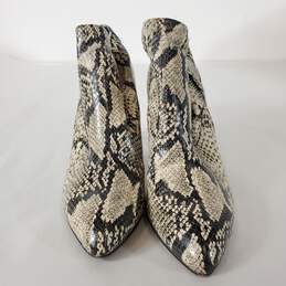 Franco Sarto Kora Snake Print Ankle Boots Beige 6