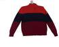 Mens Multicolor Zip Striped Mock Neck Long Sleeve Pullover Sweater Size Medium image number 6