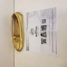 Prada Driving Loafer Women's Sz.39.5 Metallic Gold With COA By Authenticate First alternative image