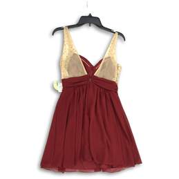 NWT Roberta Womens Red Sweetheart Neck Sleeveless Back Zip Mini Dress Size 5 alternative image