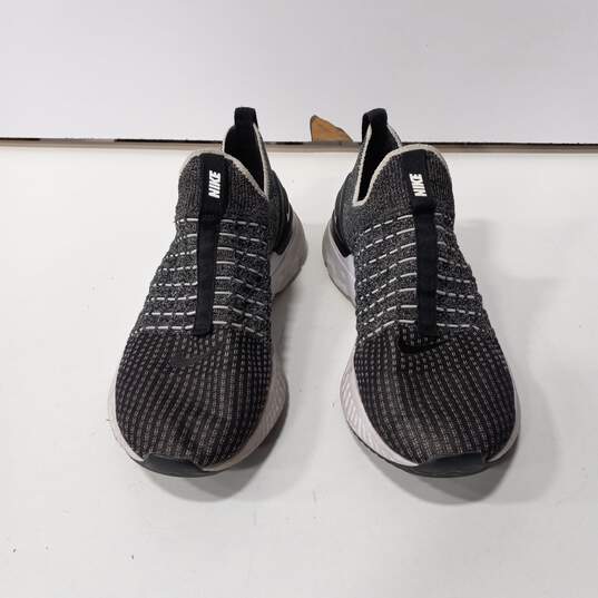 Men’s Nike Black React Phantom Run Flyknit 2 Running Shoes Sz 10 image number 1