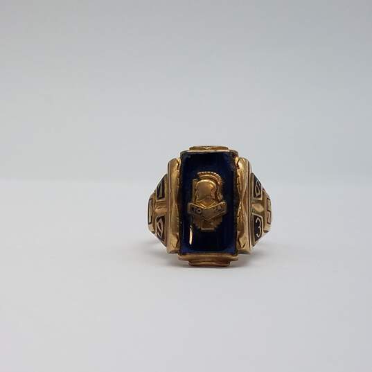 Josten 10k Gold Blue Gemstone 1963 Class Ring Scrap/Broken 10.4g image number 7
